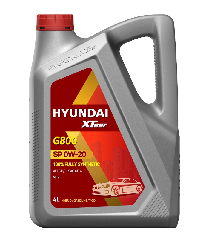 G800 HYUNDAI XTEER GASOLINE %100 FULLY SYNTHETIC API SP 0W20 4LT