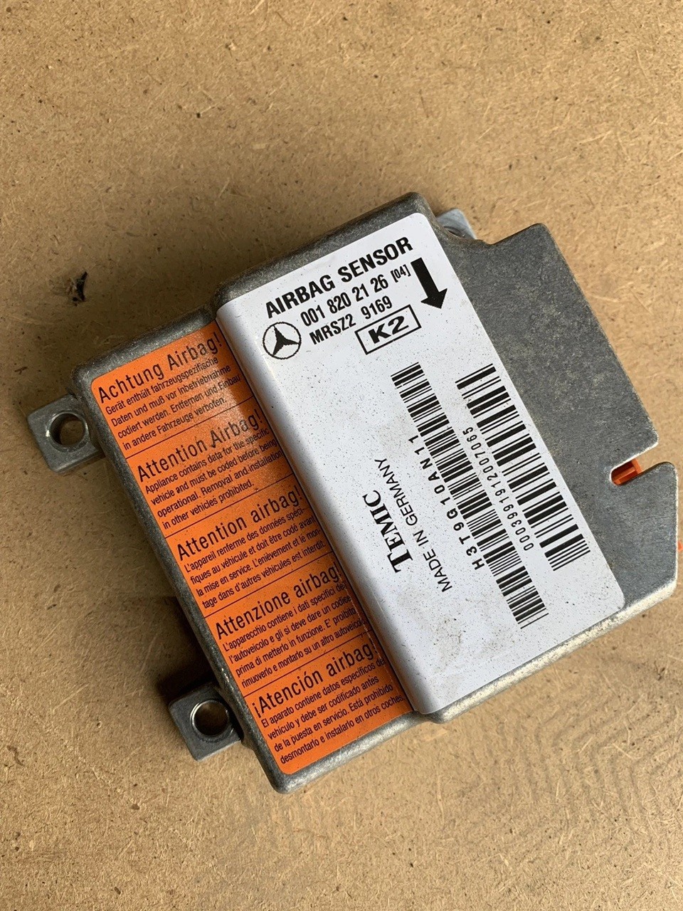resimler/genel/Mercedes C Serisi 202 A202 S202 Hava Yastığı ECU Kontrol Modülü Ünitesi A0018202126 (ATA)
