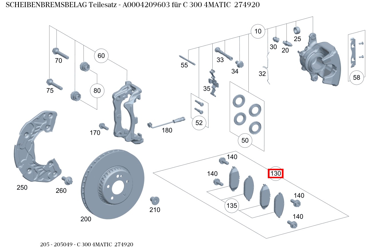 resimler/genel/MERCEDES DİSK FREN BALATASI A 000 420 96 03 ORİJİNAL