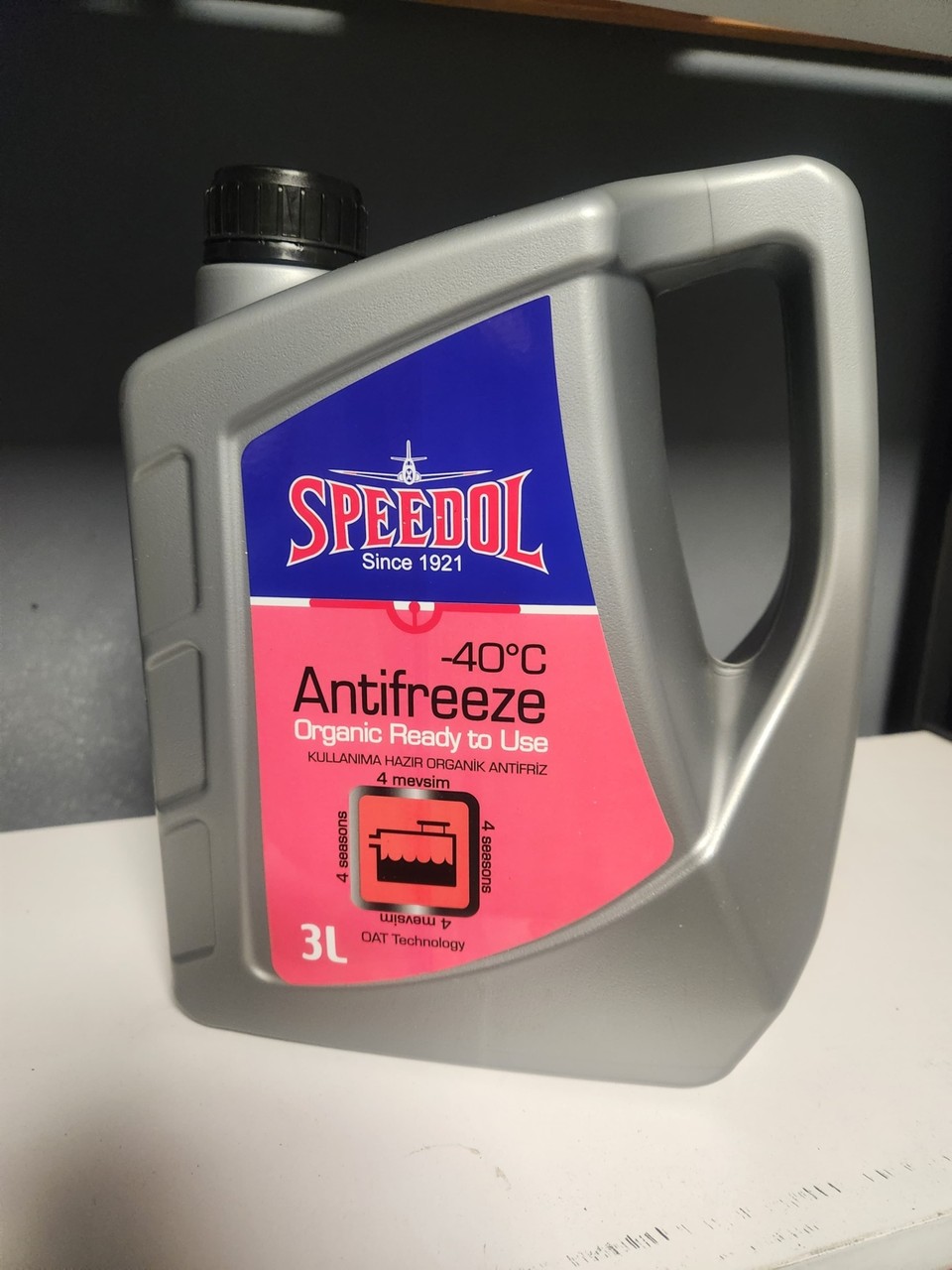resimler/genel/Kullanıma Hazır Organik Kırmızı Antifriz (-40 ⁰C) 3 LT
