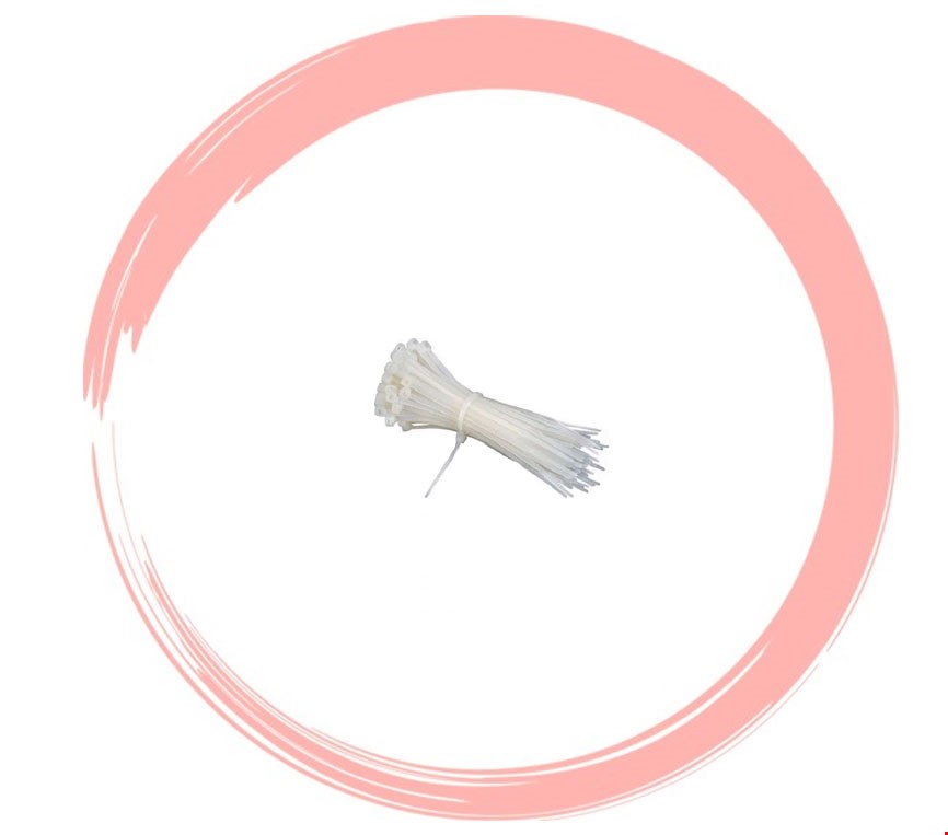 KABLO BAĞI BEYAZ 7,6mm x 380mm (100LÜ PAKET)