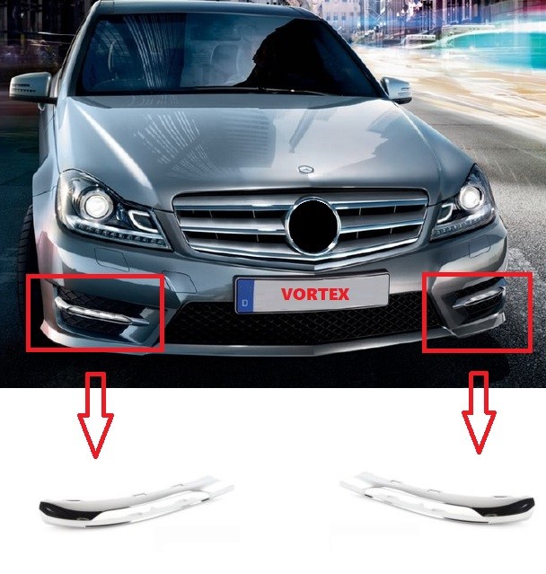 SİS FAR KAPAK NİKELAJI SOL ( AMG ) W204 2011-